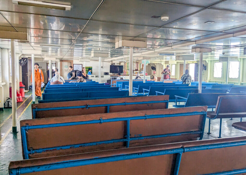 Onboard seating on the Ketapang (Java) to Gilimanuk (Bali) ferry