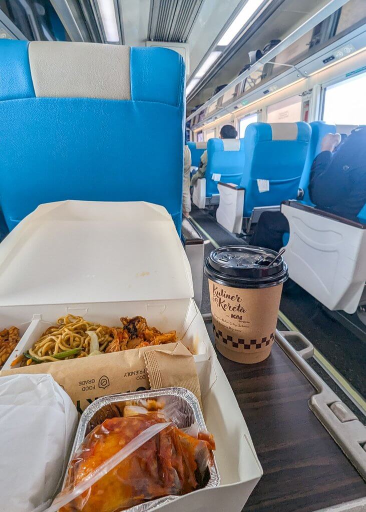food on the Malang-Banyuwangi train